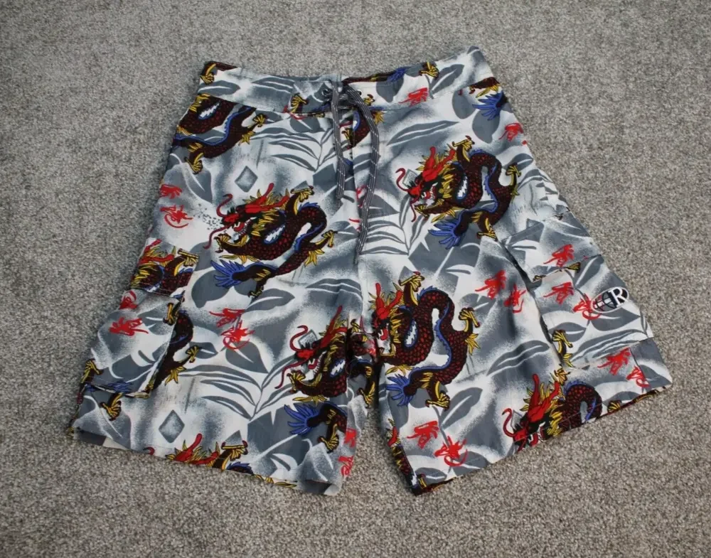 Chinese Dragon Boardshorts Men Medium Asian Lucky Fortune Surf Swim Trunks
